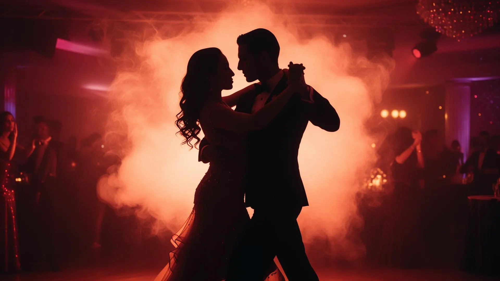 Couple dancing Salsa at a Latin dance social event